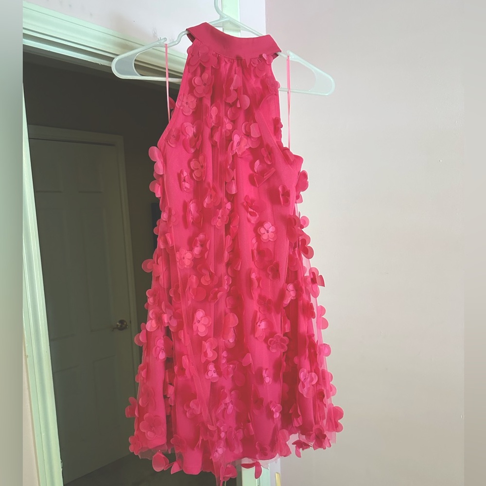 STUNNING floral butterfly pink mini dress
